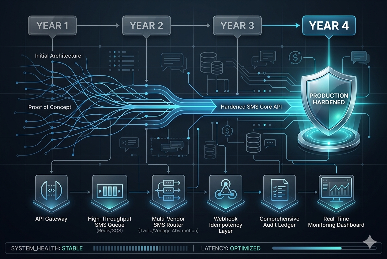 The SMS Communication Platform: Four Years of Production Hardening