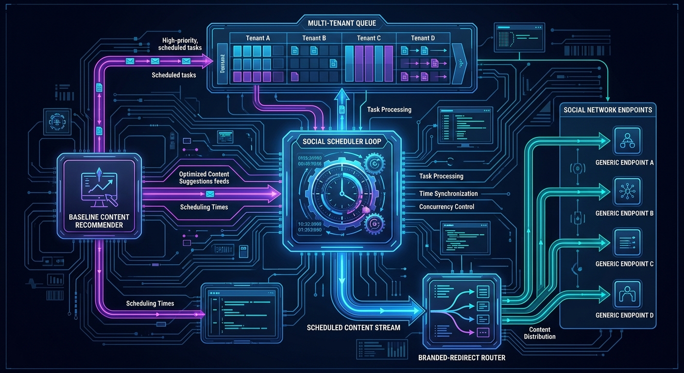 Social Compass: Anatomy of a Multi-Tenant Social Scheduler