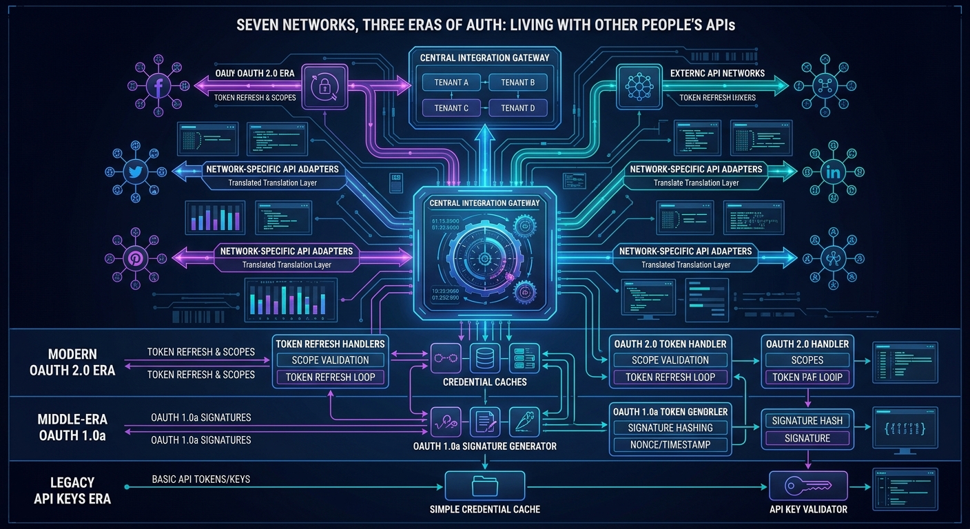 Seven Networks, Three Eras of Auth: Living With Other People's APIs